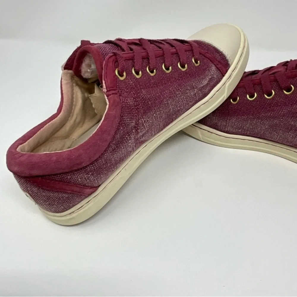 Ugg Taya Canvas Sneakers‎ Burgundy Size 7
